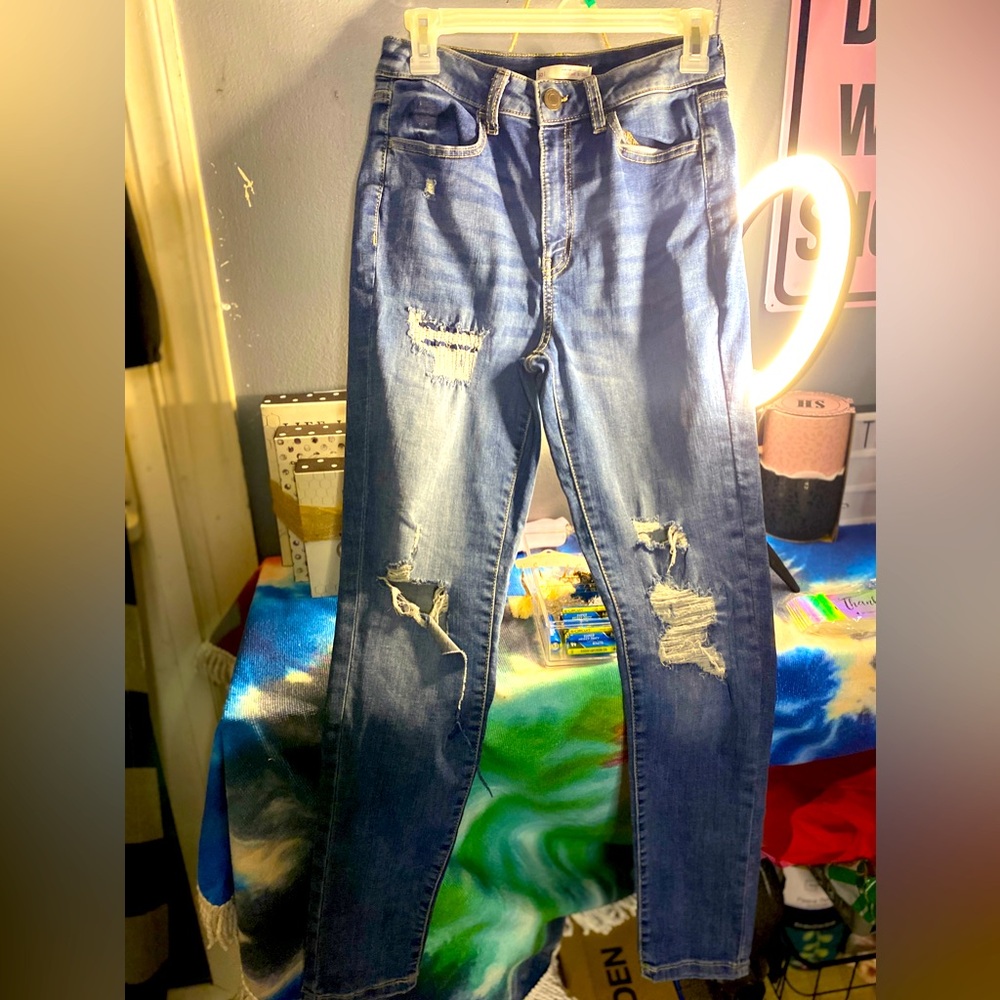 DISTRESSED Jeans SO brand super high-rise Jegging 9/29